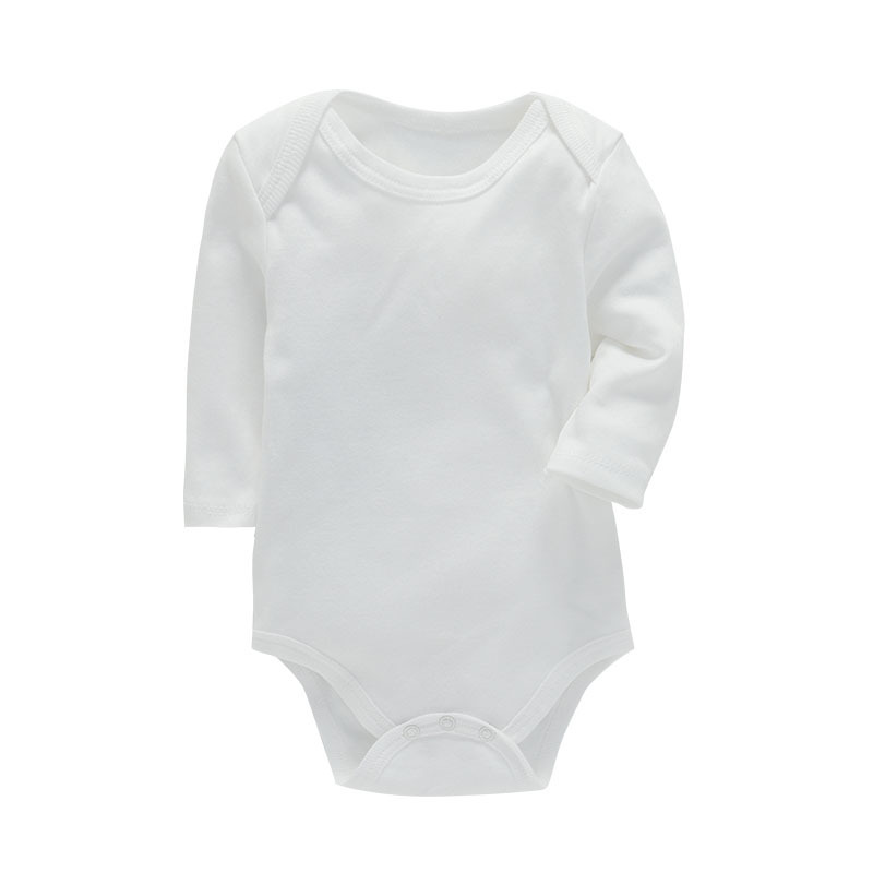 Custom Logo Newborn Clothes Pure Color Long Sleeve baby romper 100% cotton Baby Bodysuit For Infant Newborn Kids