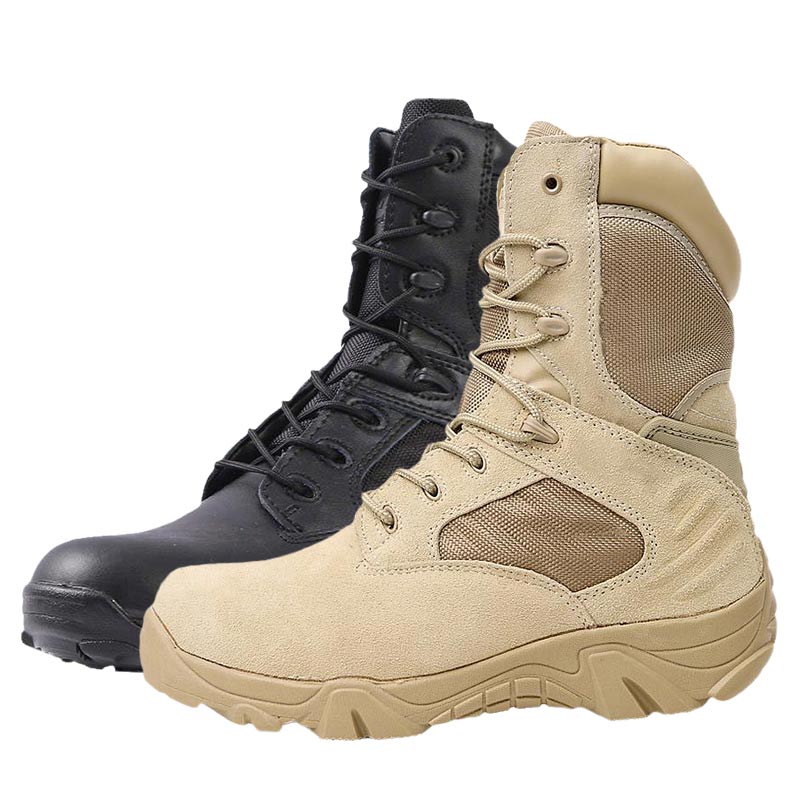 2021Hot Sale Fashion High-cut Desert Combat Men Special Forces Outdoor Hiking Tactical Army Military Police Boots
