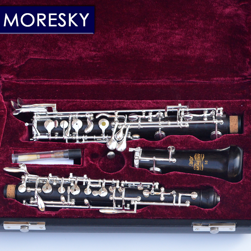 MORESKY Профессиональный C Ключ Oboe из эбенового дерева полуавтоматический/полностью автоматический Oboe стиль Мельхиор покрытый серебром