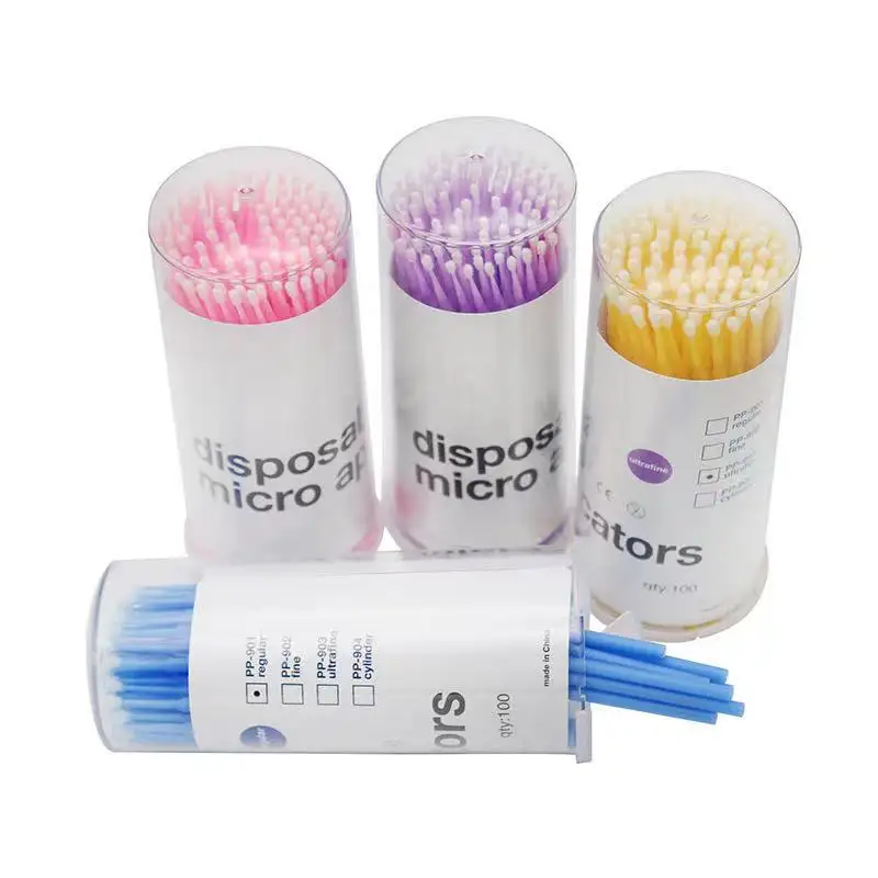 Microapplicator Dental Micro Brush Applicator Tip Makeup 100pcs Microbrush For Eyelash Extension