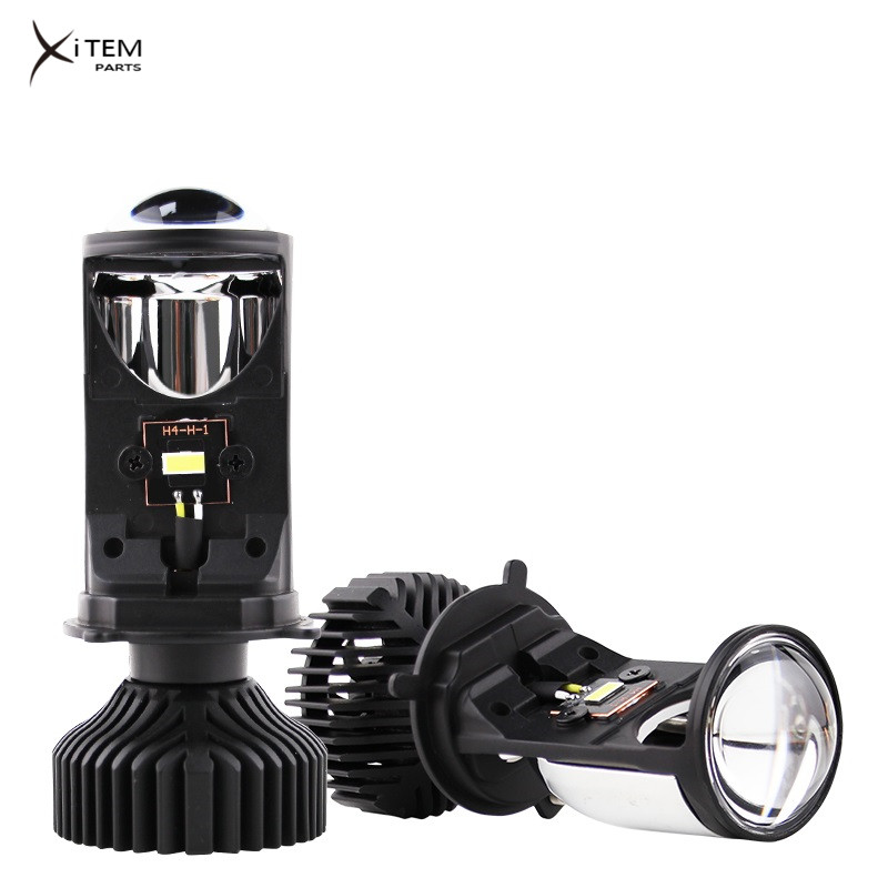 Светодиодные фары H4 canbus мини-проектор 90W 16000LM Conversion Kit Hi/короче спереди и длиннее сзади) света фар мотоцикла Bi-LED проектор led Lens