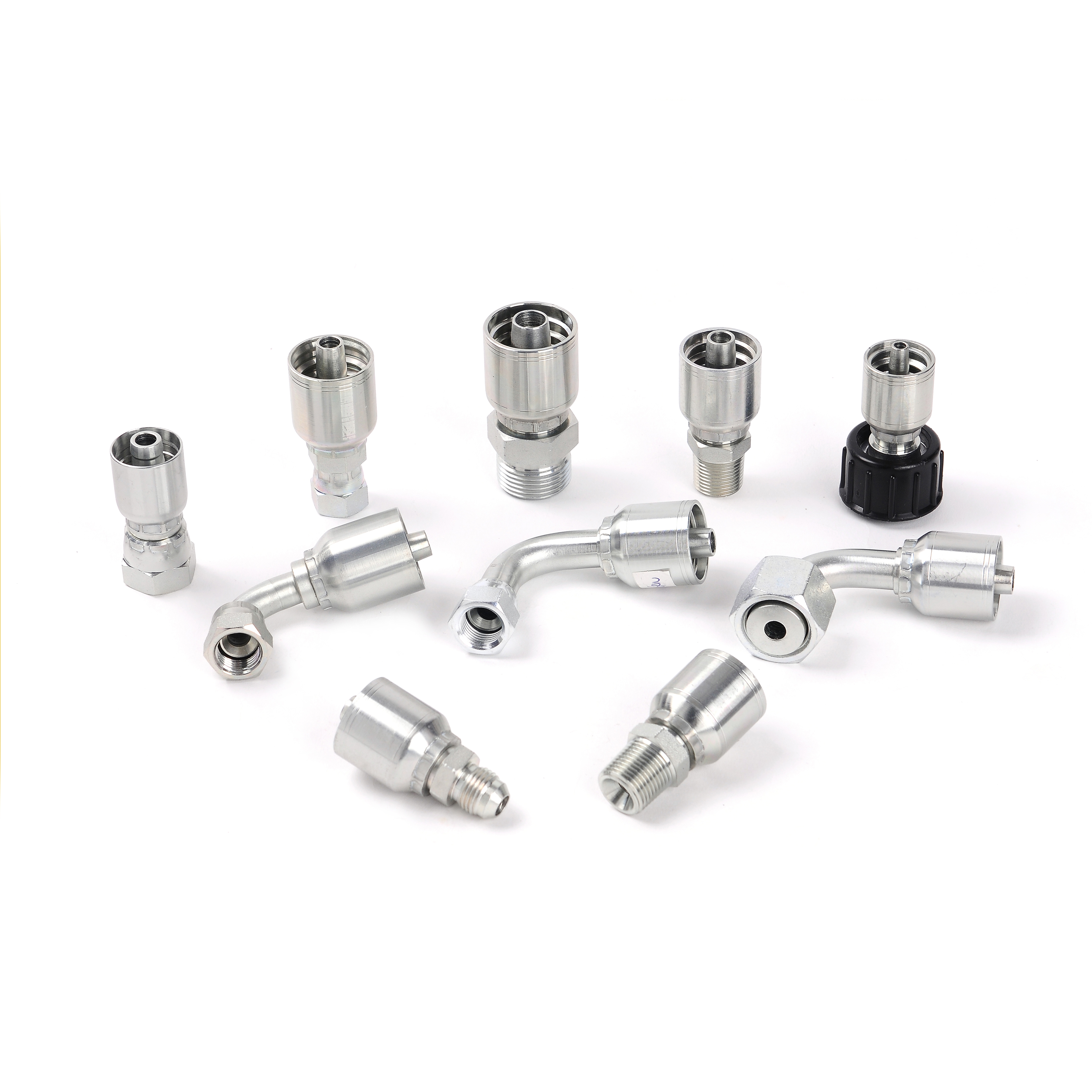high pressure rubber hose hydraulic carbon steel one piece hose fittings