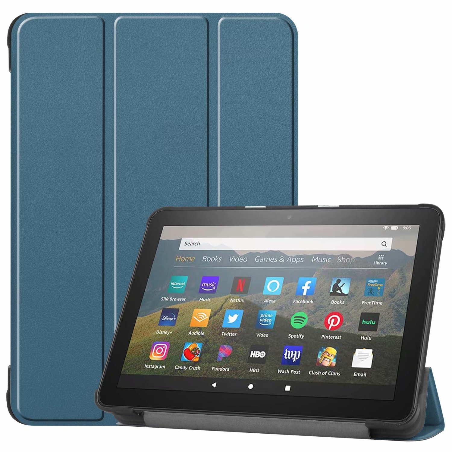 Высококачественный флип-чехол из искусственной кожи для Amazon Fire HD 8/Fire HD 8 Plus 2020