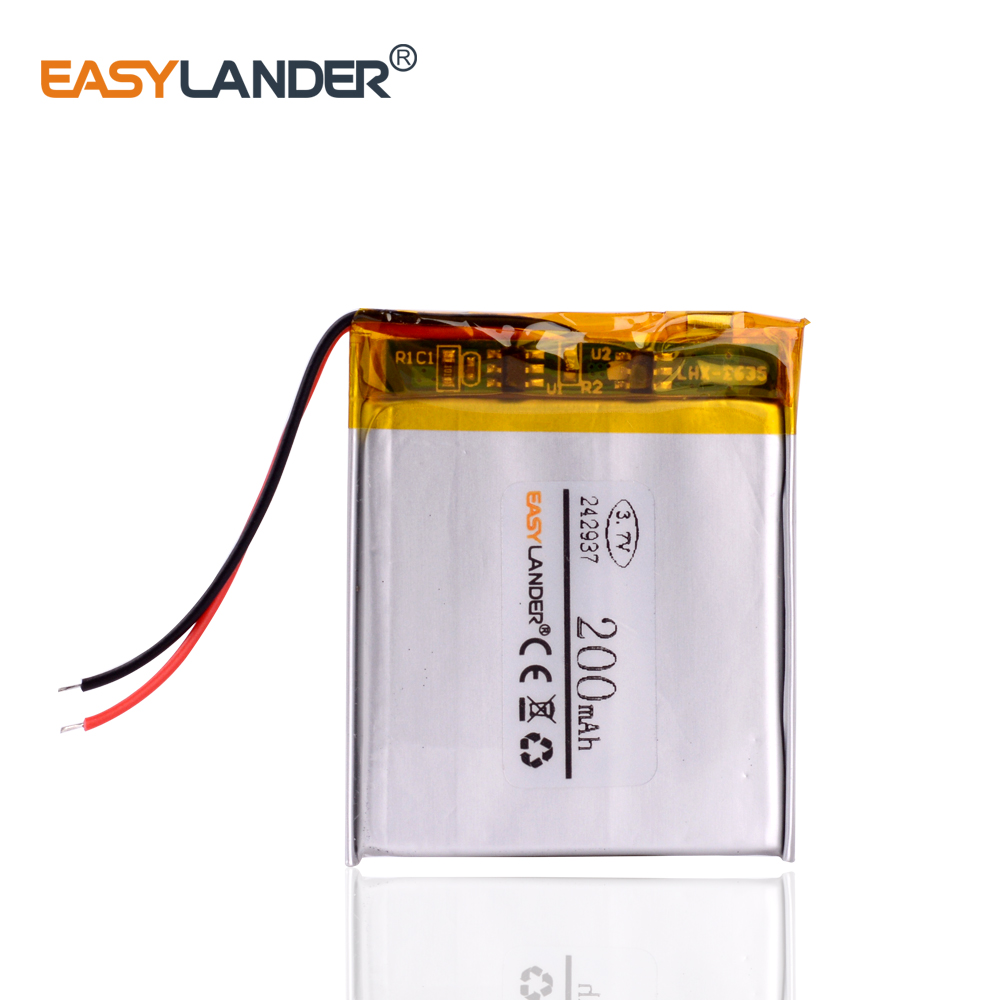 Mp3 Mp4 Player replacement small battery for 242937 3.7v 200mAh rechargeable li polymer batteries 253035