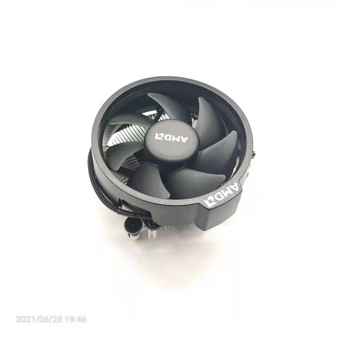 Heat Sink with Fan Boxes AMD Aluminum Factory Direct Sale Black Computer Cpu Heatsink Processor 90X90X25MM Air-cooled 50000 Hrs