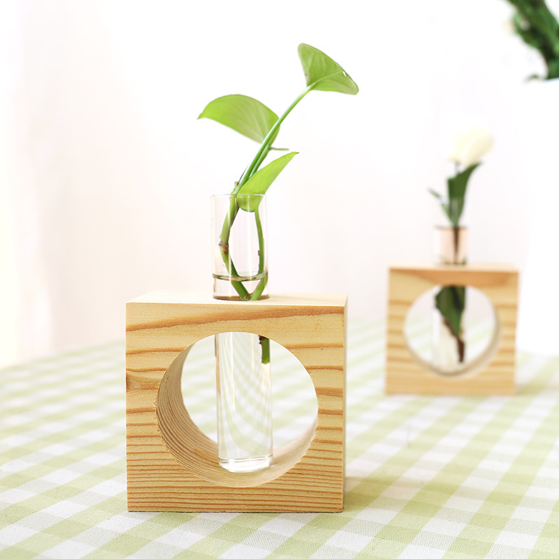 Factory direct desktop wooden rack for storing hydroponic containers