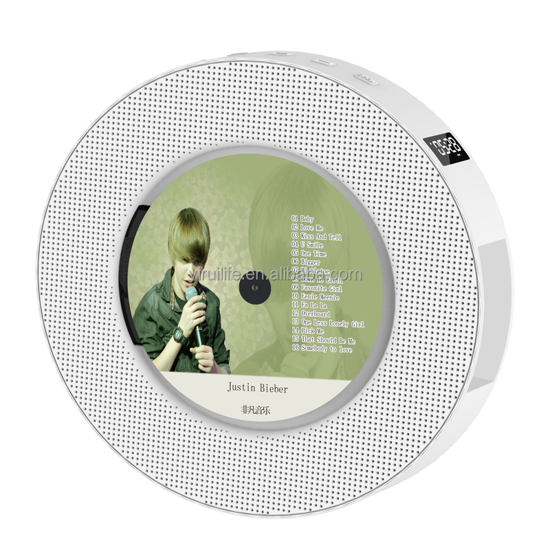 Настенный CD-проигрыватель с объемным звуком, FM-радио, USB, MP3 дисков, портативный музыкальный портативный cd-проигрыватель