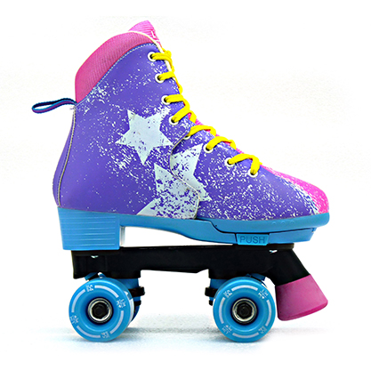 HS-Q011 Factory Price Flashing Roller Four Wheels Quad Roller Skates For Adult Custom Logo Adjustable Skate Shoes