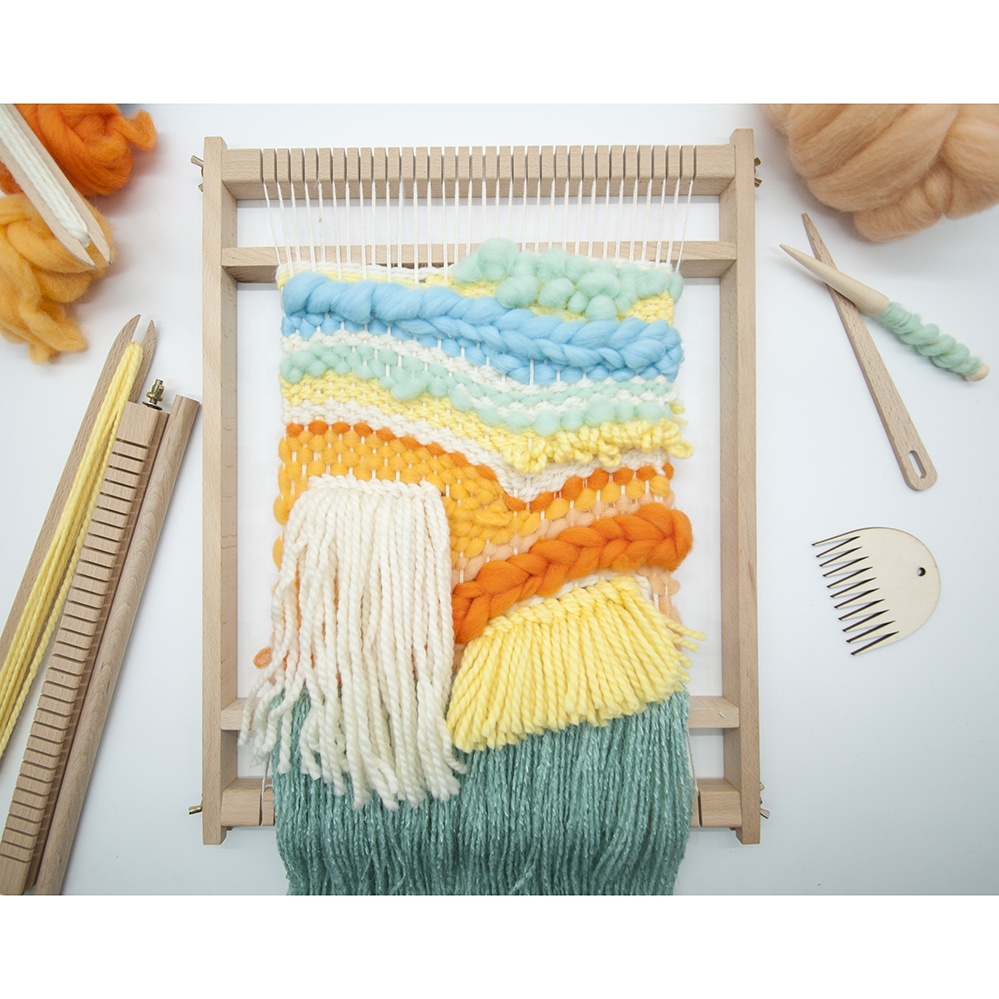 Складной ткацкий станок из дерева малого размера 45*35 см