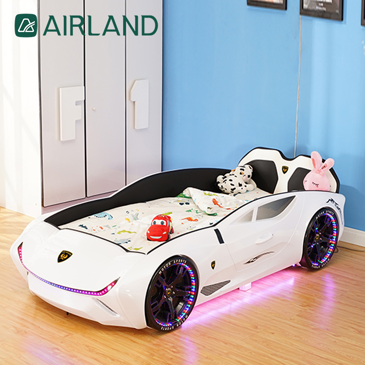 Airland Abs пластиковый пульт дистанционного управления СВЕТОДИОДНАЯ подсветка музыка оптовая продажа детский полноразмерный гоночный автомобиль кровать рамка детский автомобиль кровать