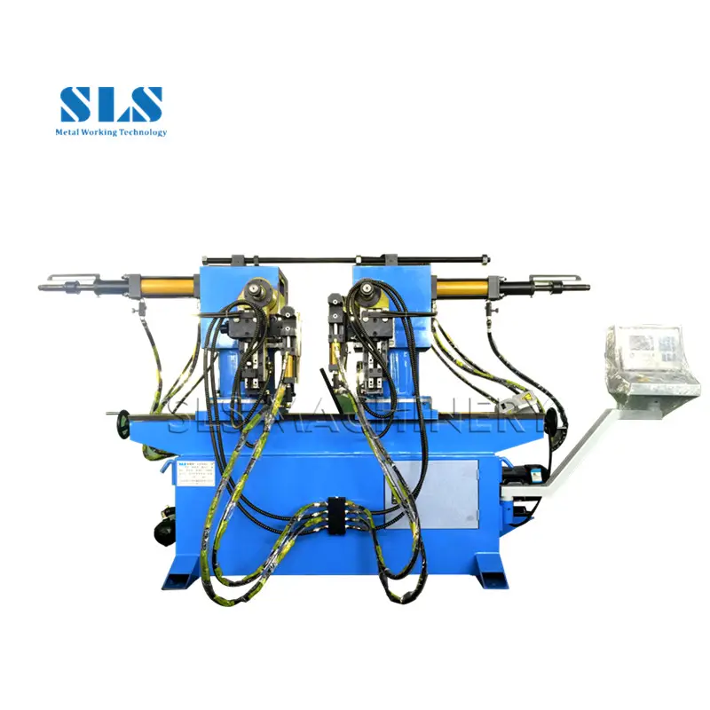 Tube OD 15 to 50 mm 90 Degrees Double Head Electric Pipe Bending Machine Manual Hydraulic Bender