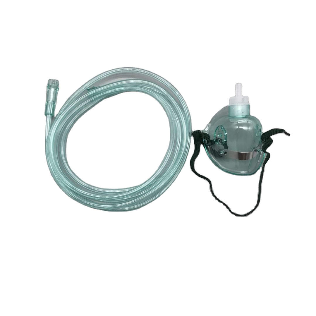Pvc Disposable Emergency First Aid Face Mask Oxygen Face Mask Oxygen Medical Oxygen Breath Mask With Tube