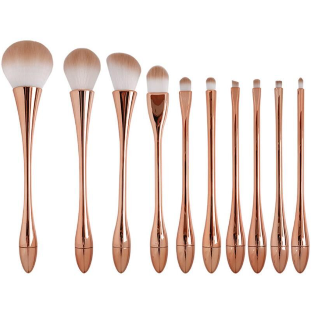 2021 Wholesale 10 pcs Vegan Hair Cosmetic Makeup Brush Set Private Label