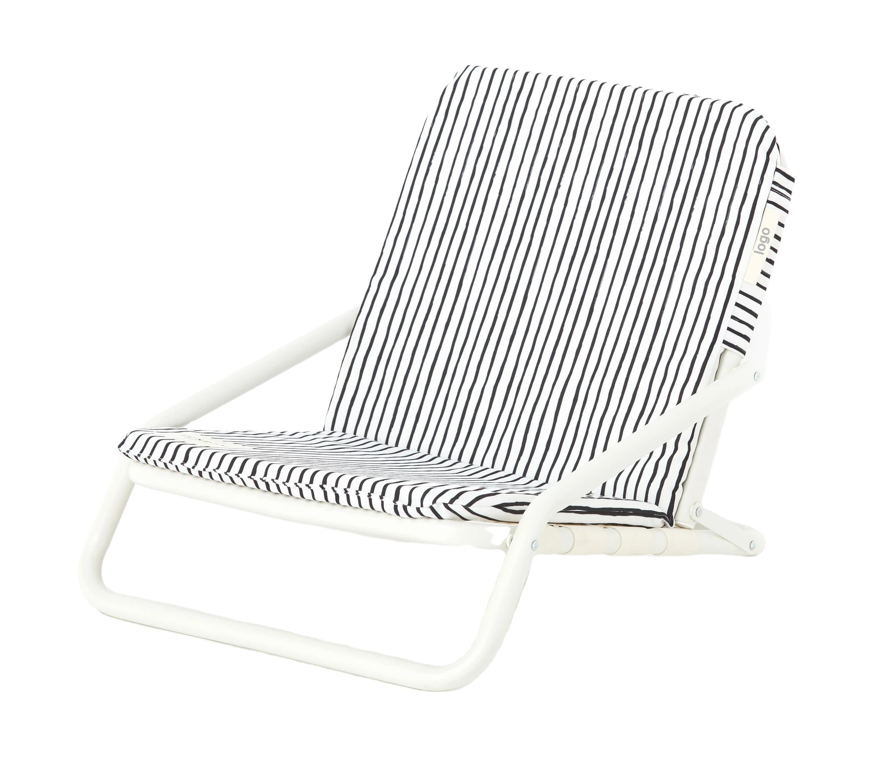 Gray Stripe Design 2.6KG Drop-Resistant Household Removable Shoulder Strap Comfortable Soft Folding Chair