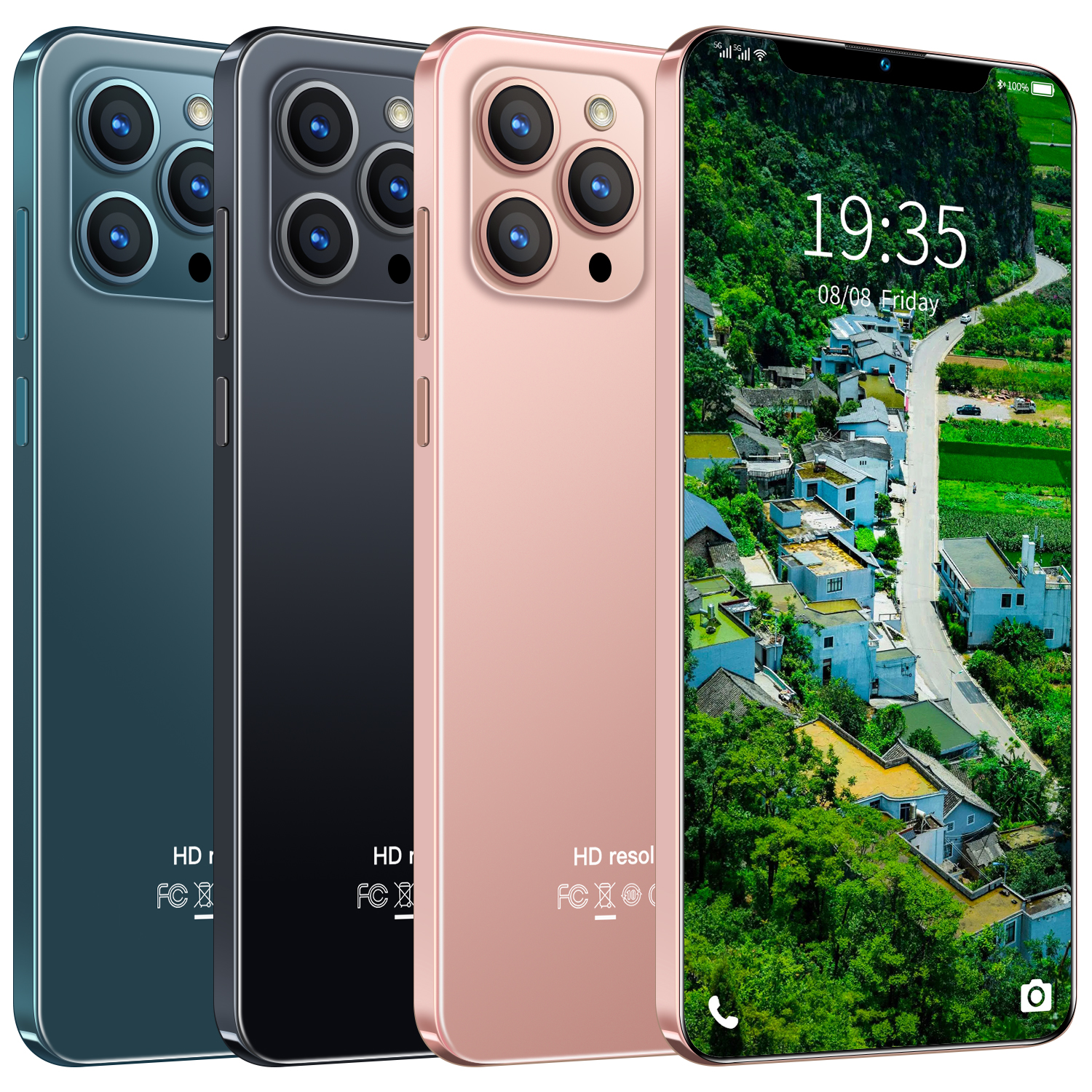 Мобильный телефон I12 pro max 7,2 дюймов 6000 мА/ч, 12/512 ГБ полноэкранный смартфон двух сим-карт, c операционной системой андроид уход за кожей лица распознавание пальца мобильного телефона