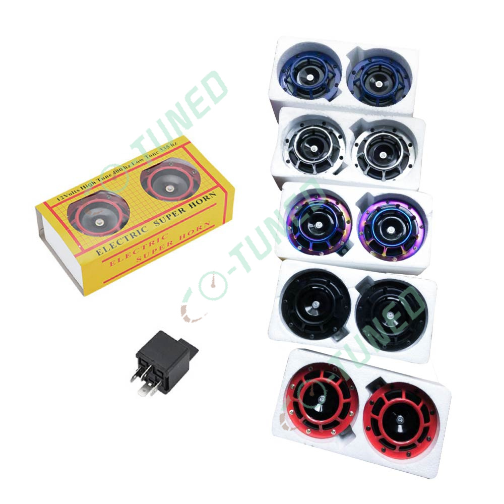 JDM Supertone Auto Bocina 12 В дисковый сверхгромкий громкий сигнал высокий двойной и низкий металлический Электрический автомобильный радиатор гудок