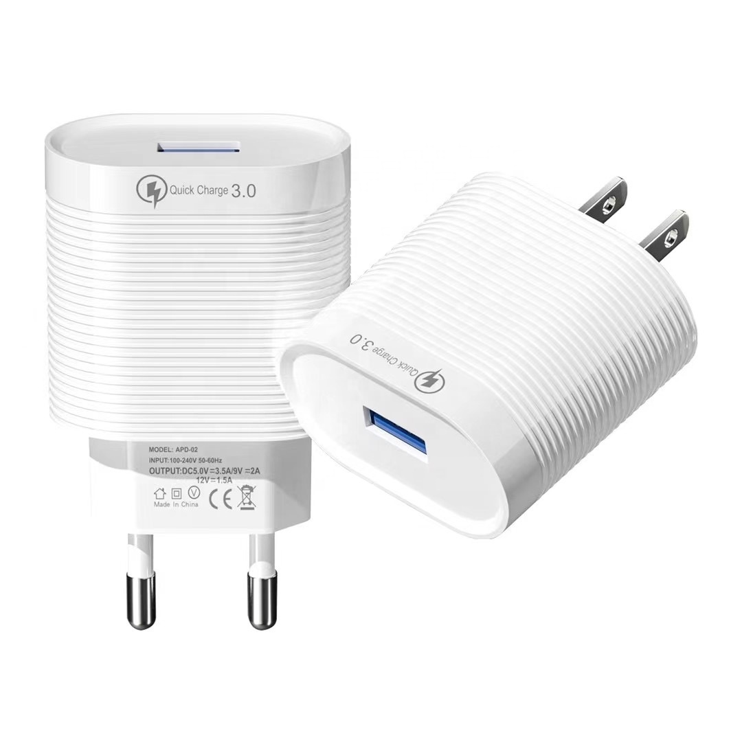Быстрое зарядное устройство Qc3.0, 5 В, 9 В, 12 В, 1usb, домашнее зарядное устройство для путешествий, для США, ЕС, новая полоса, фирменная Настройка предприятия