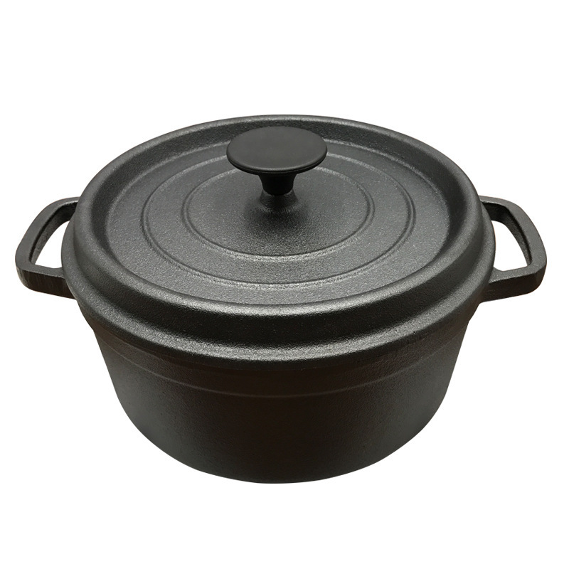 Лидер продаж на Amazon, эмалированная голландская духовка 5 Qt 2 в 1, эмалированная чугунная двойная голландская духовка с крышкой, Голландская духовка с двойной эмалью