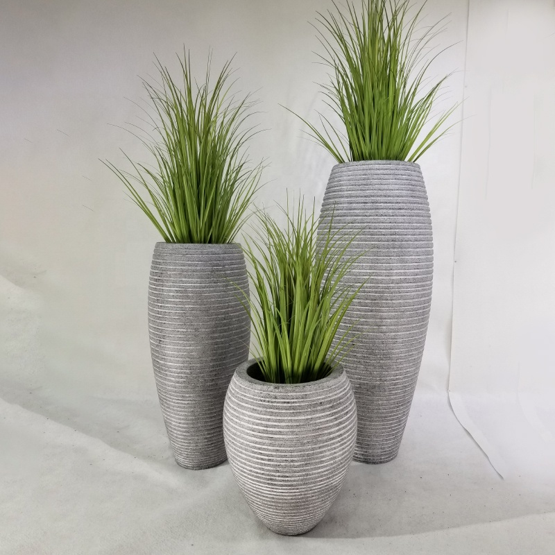 Home and Garden Decoration Flower Pots Planters Fiberglass Large Tall Plant Pots Vase Sets