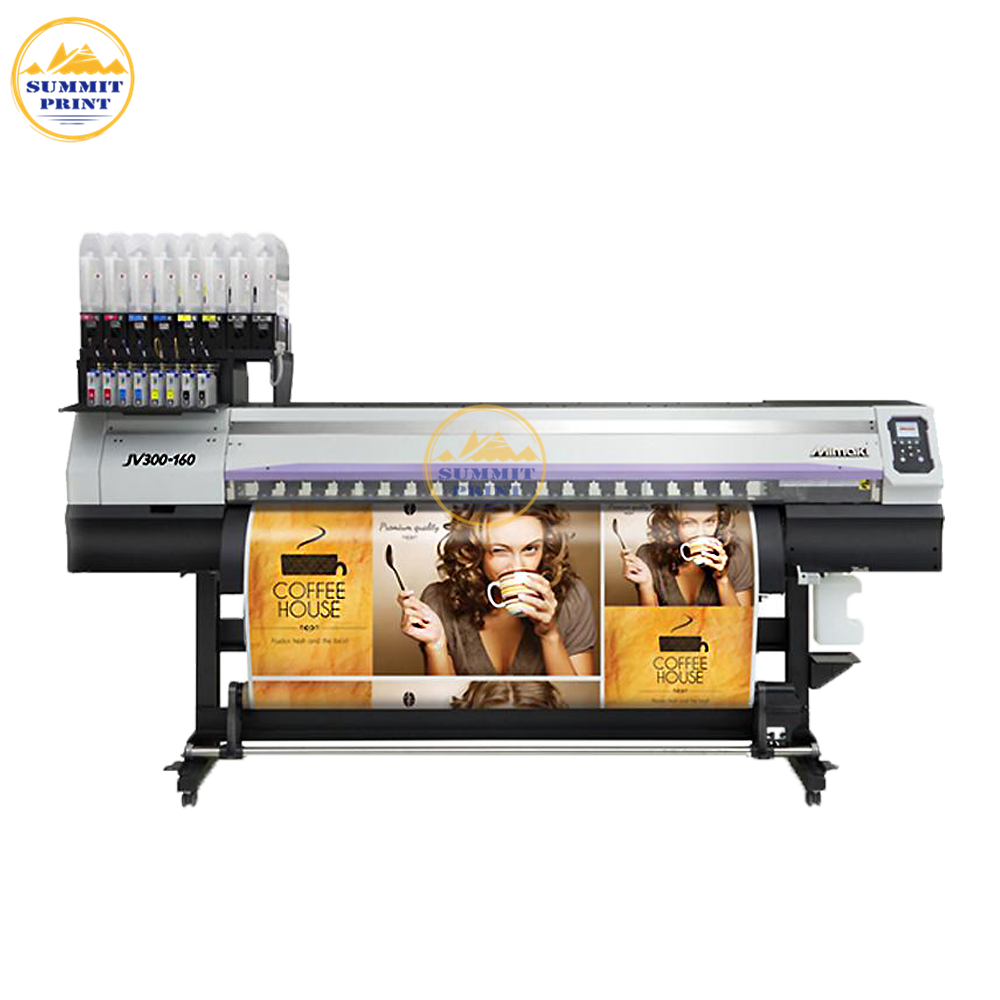 Б/у являются оригинальными MIMAKI JV300-160 не наносящих вред окружающей среде принтеров большого формата печатная машина
