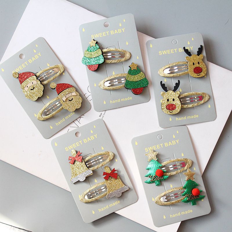 Christmas Gift Hairpin Set Children Hair Accessories Holiday Gift Princess Christmas Hairpin Girl Hair Accessories Side Clip