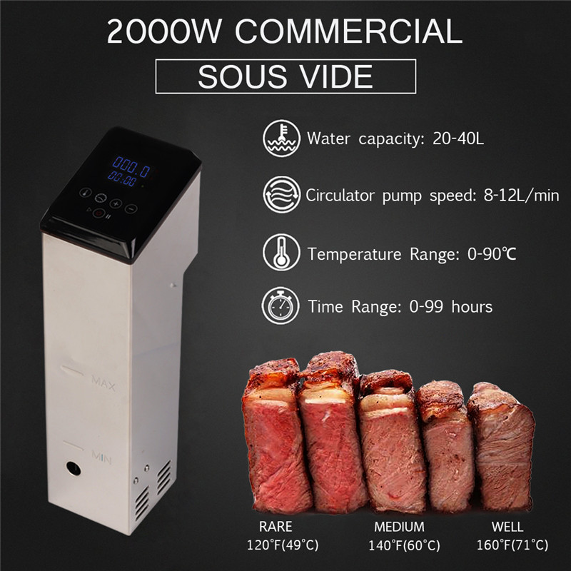 Высокое качество IPX 7 Водонепроницаемая Sous Vide плита