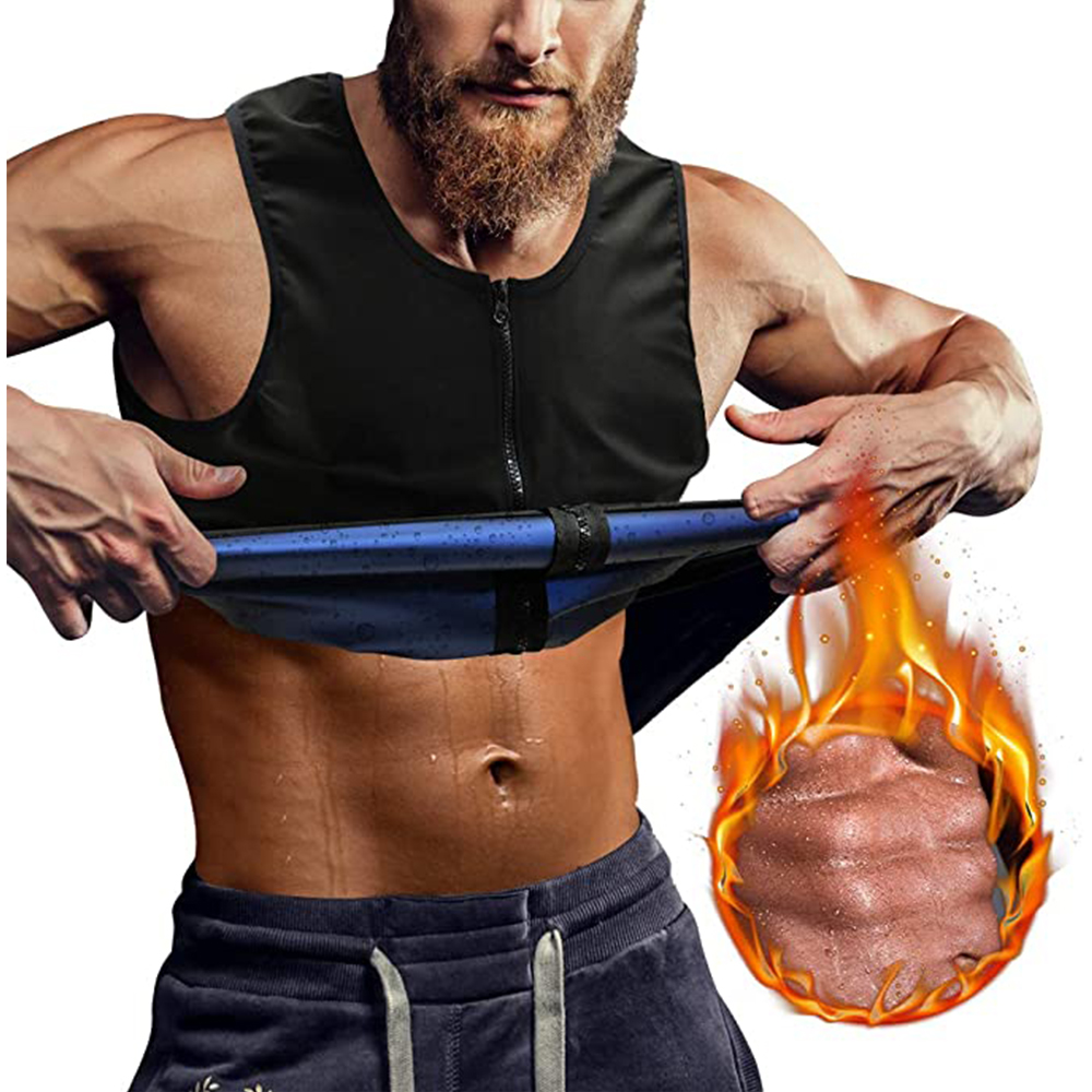workout sweat enhancing slimming shapewear weight loss shirt heat trapping polymer fabric Hot suit men sauna for gym