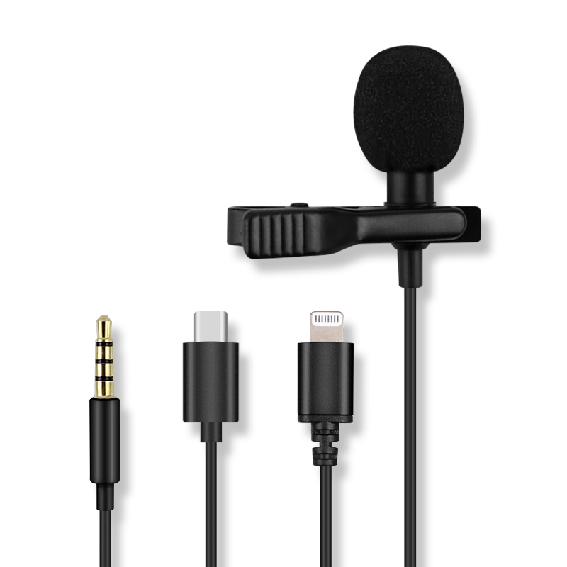 Lavalier Microphone studio Portable Microphone With Type-C 3.5mm jack Professional Speaker With Microphone
