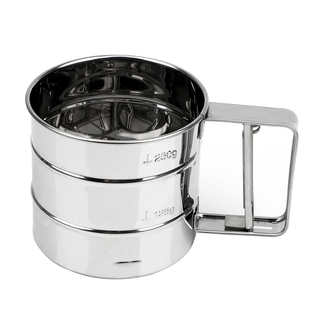 New Wholesale Stainless Steel Handheld Flour Sifter Cup Baking Icing Sugar Strainer Sieve / Sieve powder Small Size