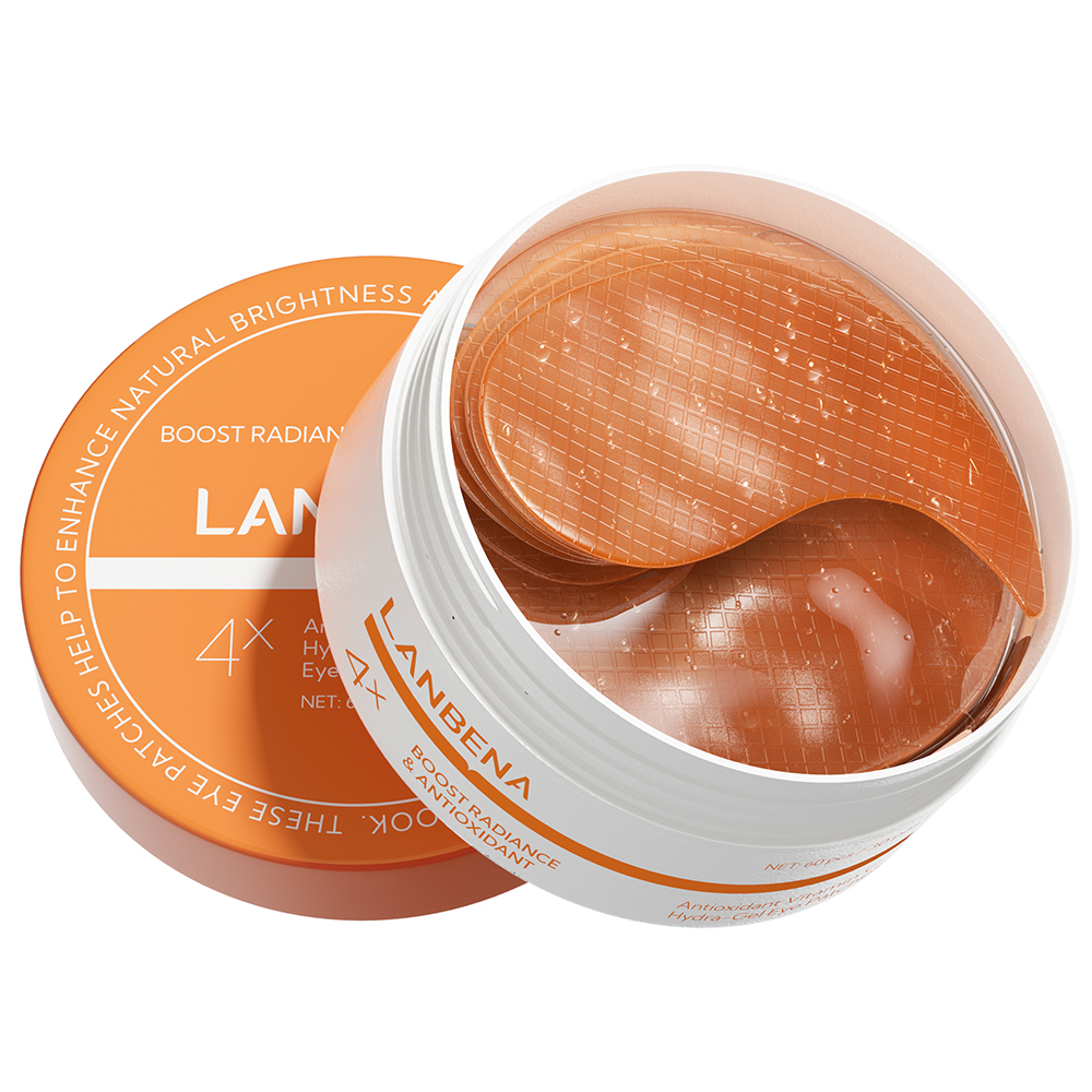 LANBENA Vitamin C Puffy Eyes & Dark Circles Treatments,Reduce Under Eye Bags And Smooth Wrinkles,Eye Skin Care Pads