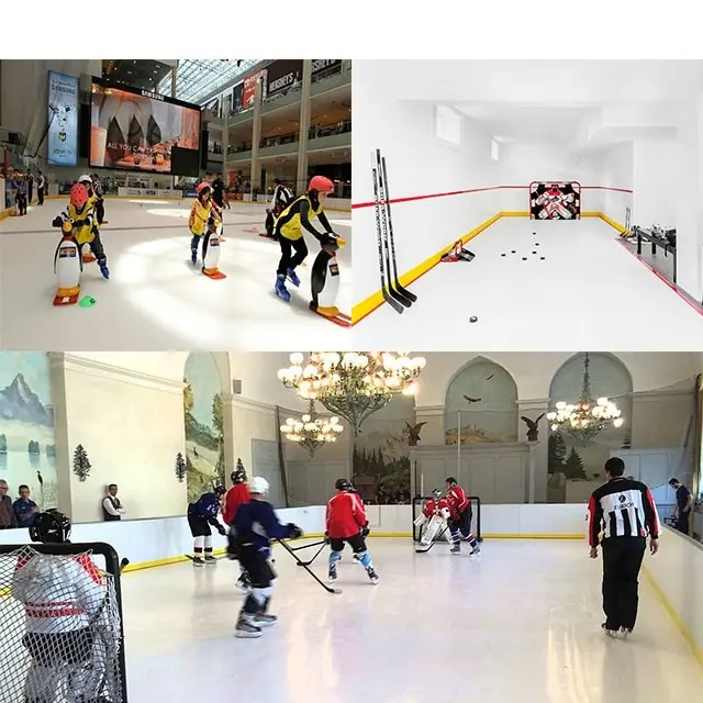 Artificial Ice Hockey Shoot Pad/white skating panel/real ice rink systems