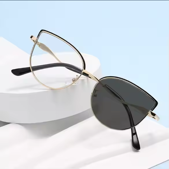 25806 Ready Stock New Designer Metal Half Frame Reading Computer Optical Eyeglasses Eye Protection Flex Hinge Glasses