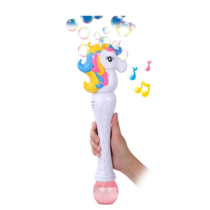 Lovely Electric Cartoon Plastic Musical Bubble Wand Toys For Kids