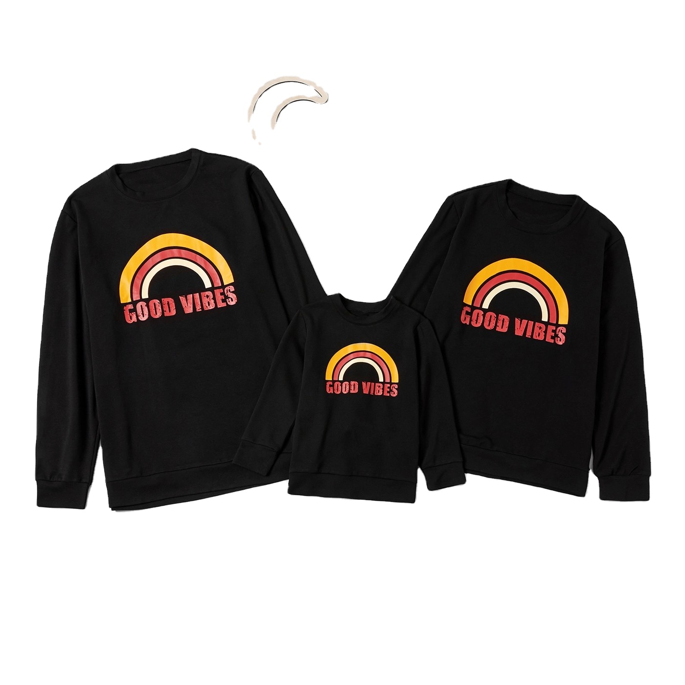 2021 New Fashion Autumn Parent Child Top Mom Dad Baby Pullover Print Casual Family Hoodies Outfits