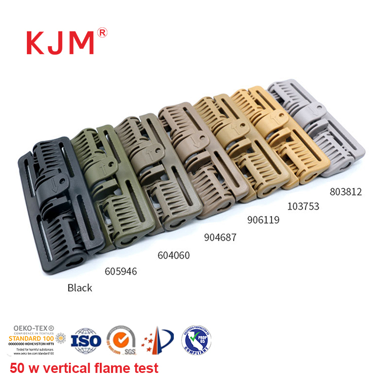 KJM Custom Multi-Colored Heavy Duty Tactical Belt Buckles Dual Adjustable Molle Clip Plastic Pa Colorful Molle Attachments Set