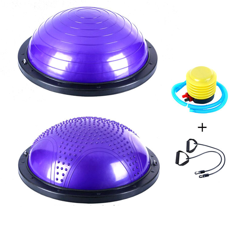 Newest Functional Professional Training Anti-burst Exercise Pvc Fitness Pilates 25cm Half Yoga Peanut Massage Ball