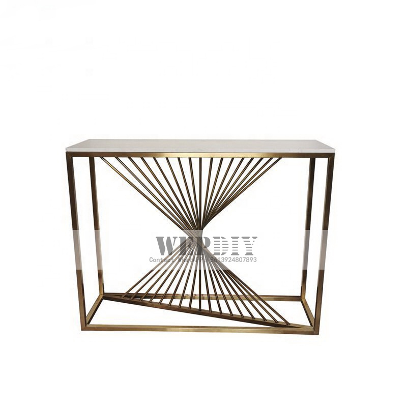 Wedding cake rack modern minimalist living room hotel corner light luxury gold-plated stainless steel tempered glass round