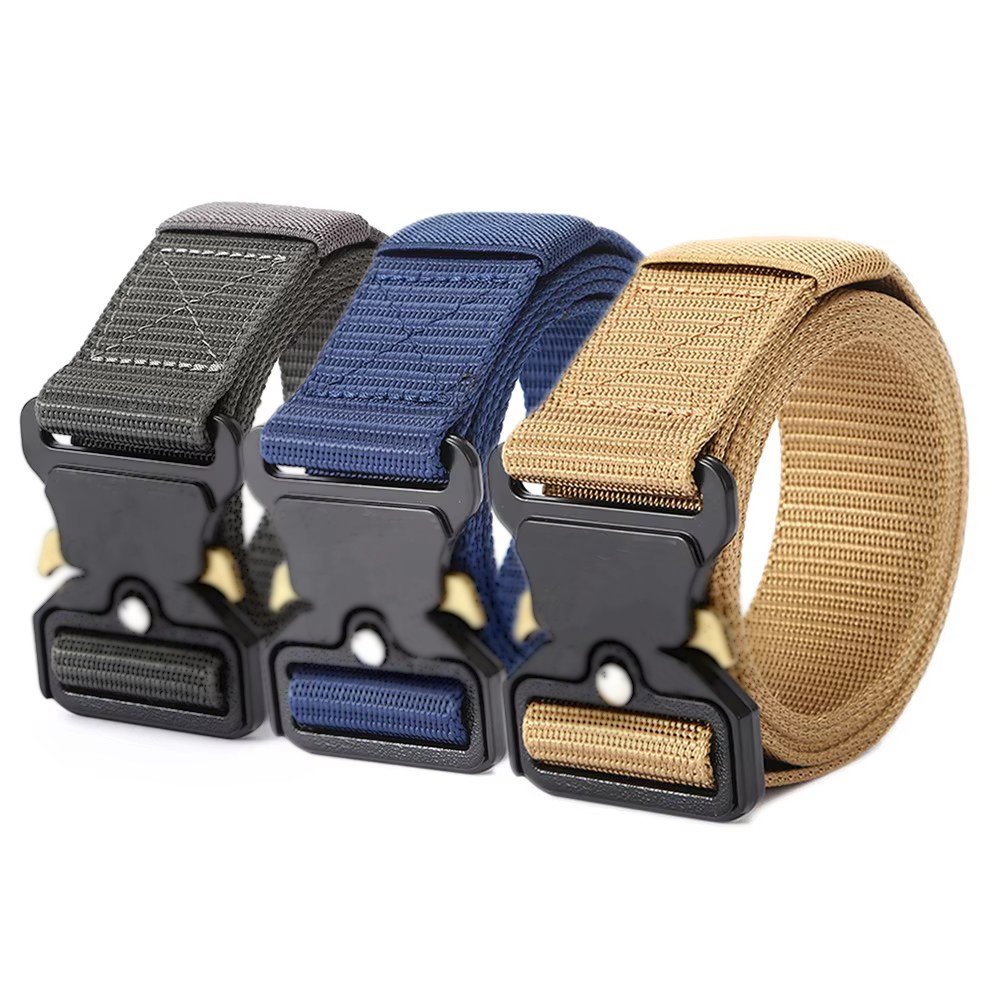 Factory Custom Work Belt Adjustable Thickening Quick Release Metal Buckle Tool Waist Belt Outdoor Men's Combat Tactical Belt