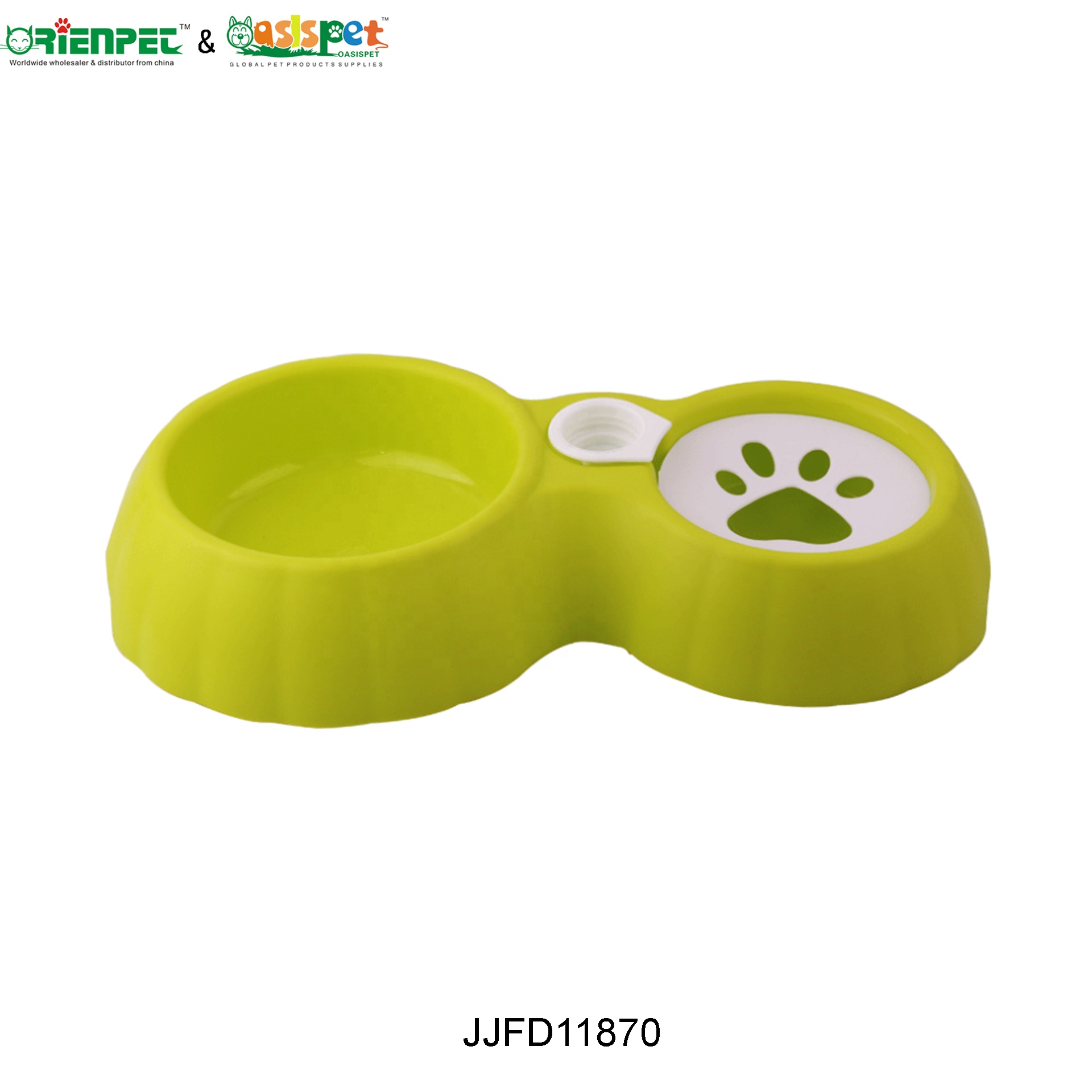 ORIENPET & OASISPET пластиковая двойная миска в форме тыквы JJFD11870 кормушка для домашних животных Товары для домашних животных