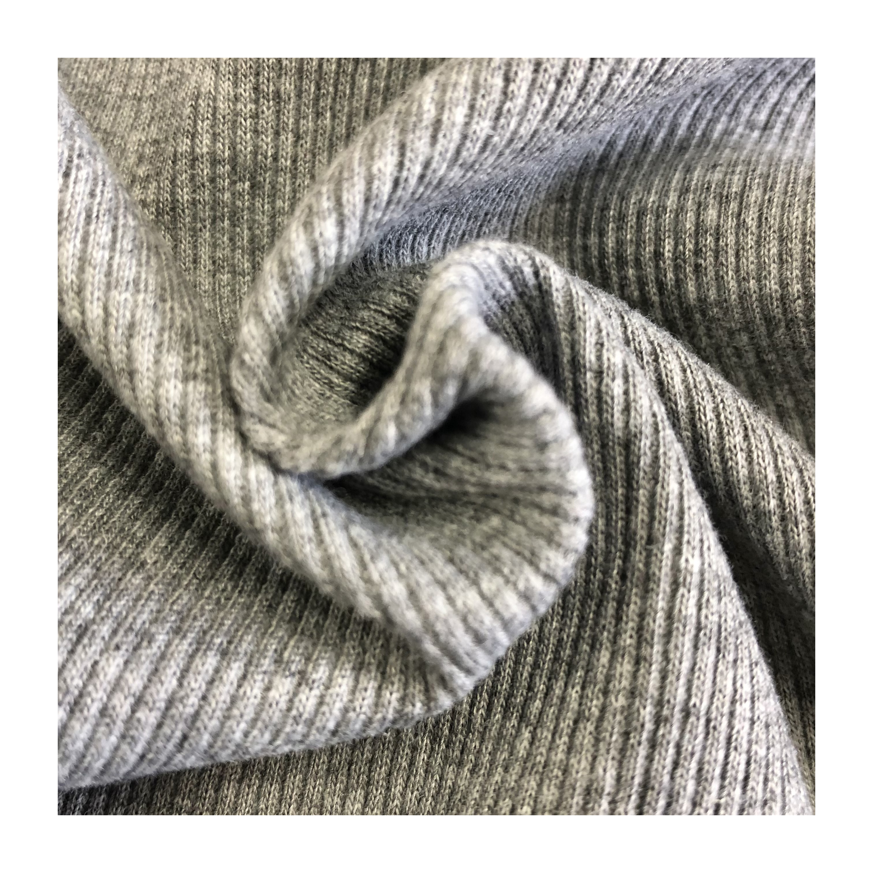 high quality heavy weight soft 100%polyester 2*2 ribbed knit fabric for women dresses