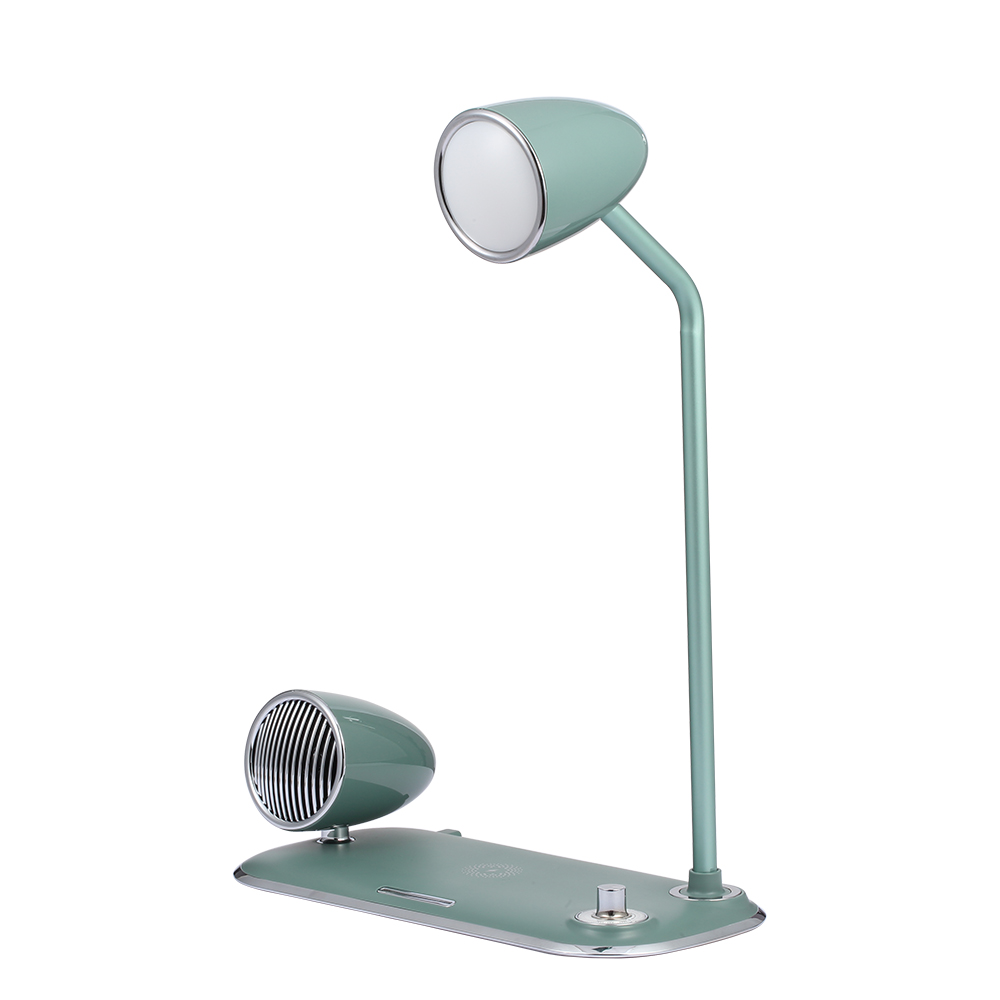 10W QI Quick Fast Wireless Charger LED Table Desk Light Wireless Lamp Speaker Charger