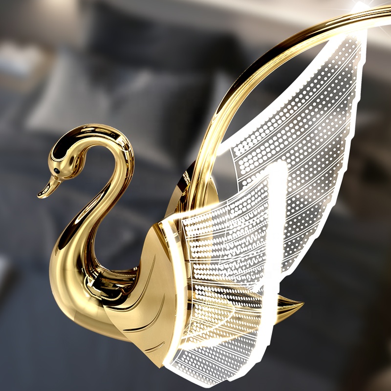 Светодиодный подвесной светильник Swan в скандинавском стиле, комнатное Освещение для дома, гостиной, декор для обеденных столов, прикроватная Подвесная лампа для спальни