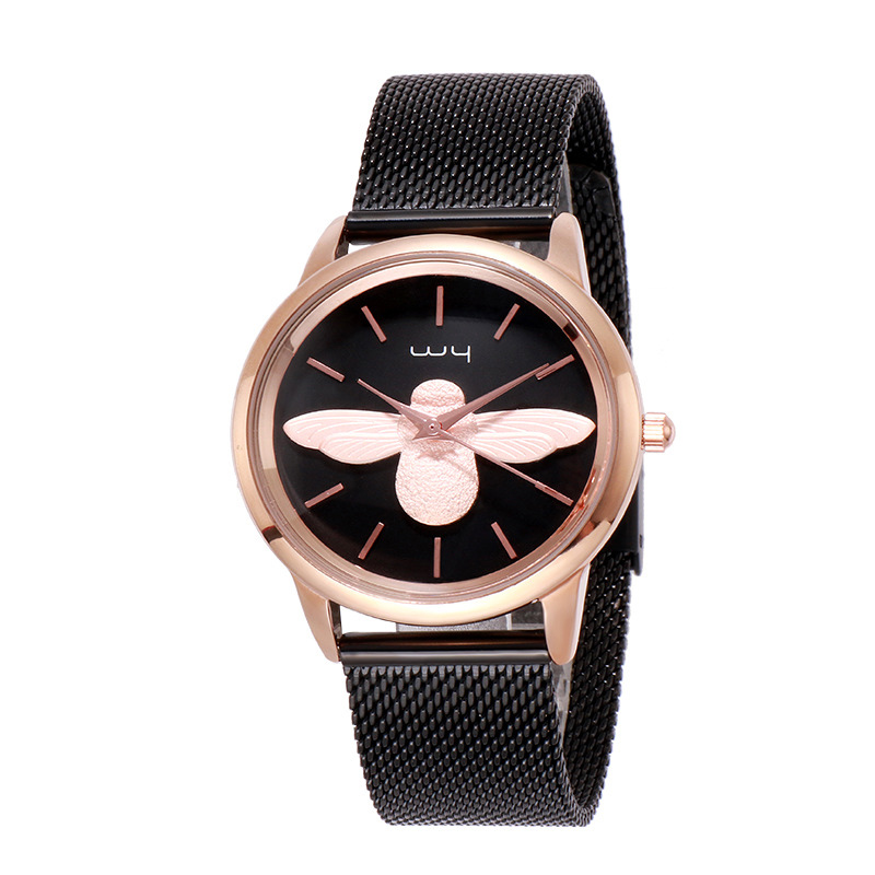Private Label Luxury Rose Gold Ladies Wristwatch Fashion Waterproof Mesh Belt Women'S Watch