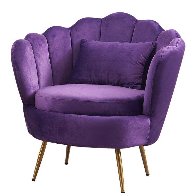 Nordic sofa chair leisure chair home decor living room sofas velvet fabric modern interior decoration negotiation chair