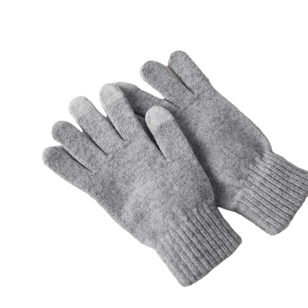 High Quality Wholesale Gloves Winter Warm Knit Set Soft Knitted Wool Mittens