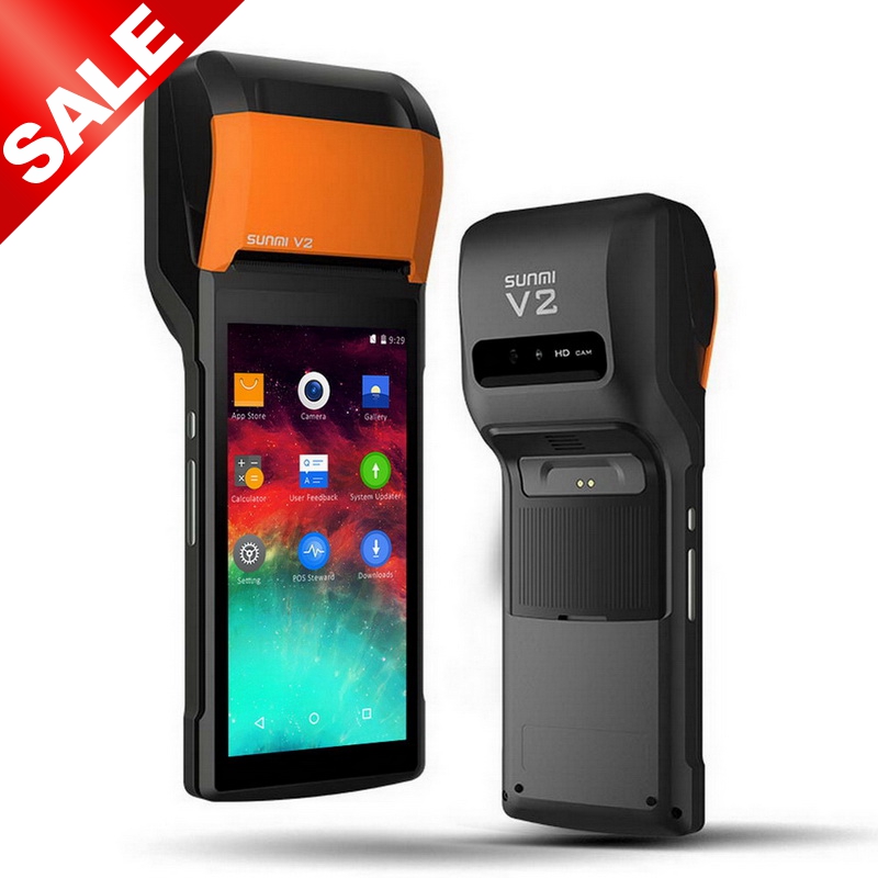 SUNMI V2 Android сенсорный экран все в одном ПК мобильный мини портативный терминал pos eft-pos-терминал, терминал Мини pos терминал