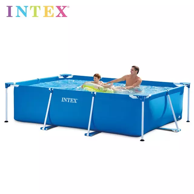 Intex 28270 прямоугольный 220 см * 150 см * 60 см металлический каркас большой прочный семейный бассейн