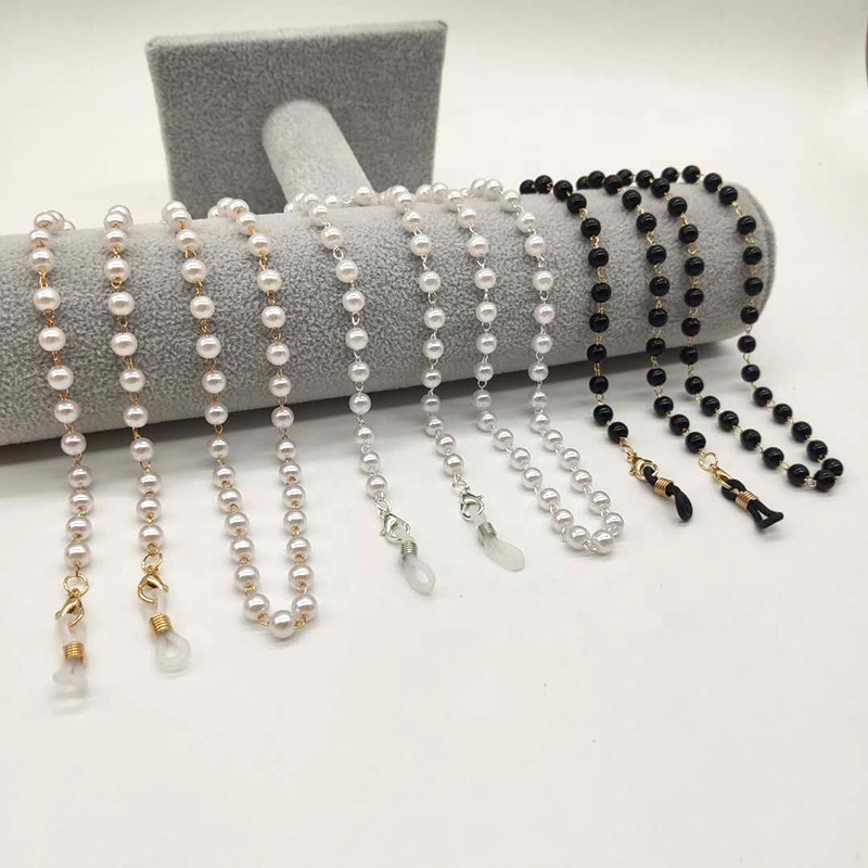 New Trendy Jewelry Korean Pearl Charm Reading Eyewear Chains Holder Strap Women Girls Simple Fashion Face Masking Lanyard Chain