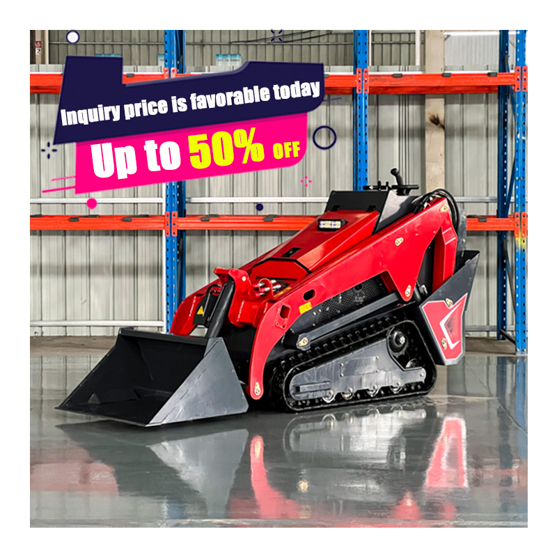 Free shipping! small skid loader Multi-functional hydraulic steer loader crawler skid steer loader with a bucket