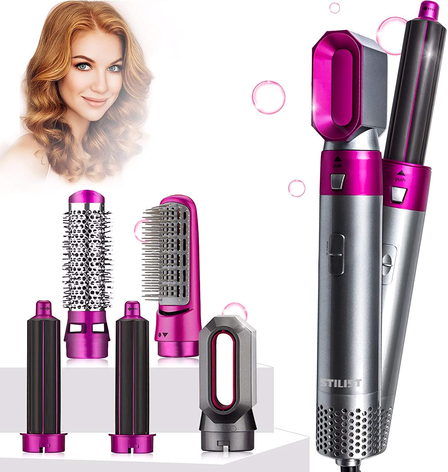 Hair Dryer Brush Set Hot Air Brush & Styler Volumizer 5 in 1 One-Step Hair Dryer and Volumize with Negative Ionic Reduce Frizz